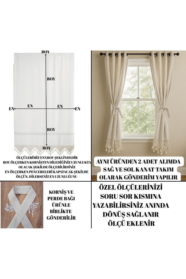 El Dantelli Buldan Işi Otantik Dokuma Güneşlik Perde - 6
