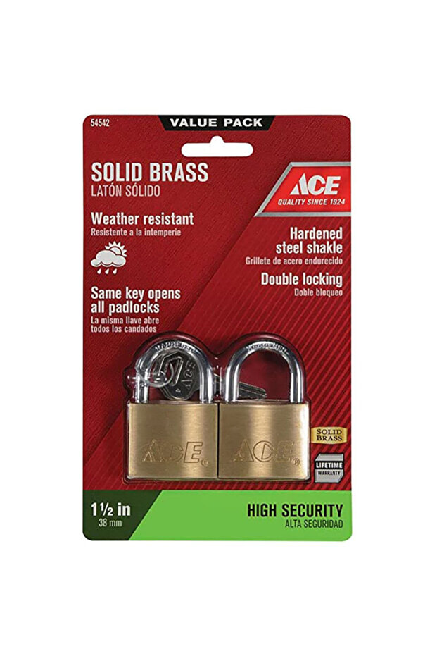 Solid Brass Padlock 1.5 Inch - 2