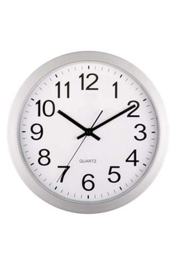 Wall Clock Silver White 30 cm - 1
