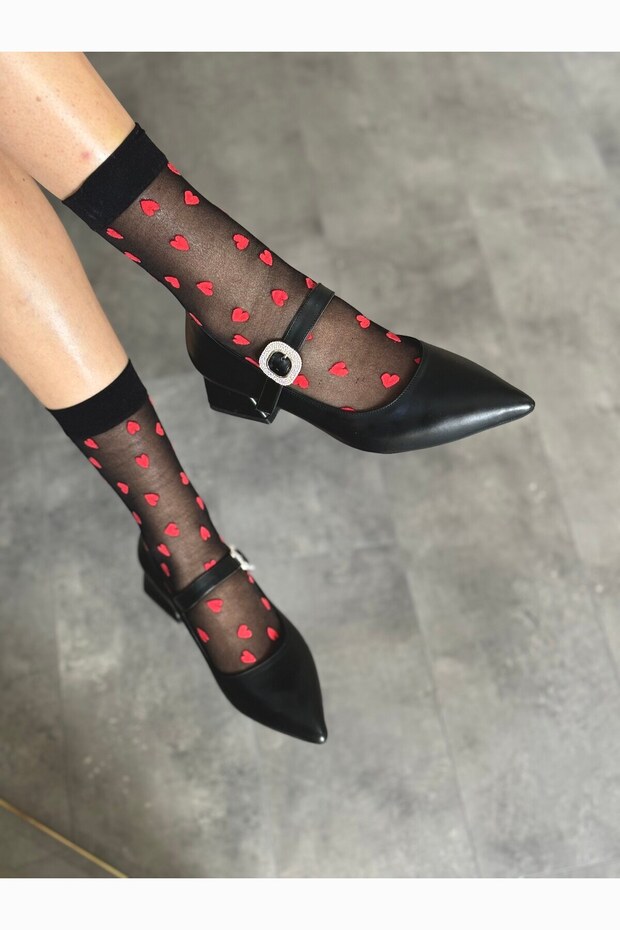 Women's Stone Helmet Short Heeled Shoes Simi Black
