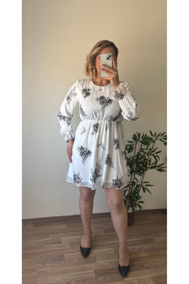 Şifon Astarli Elbise - 4