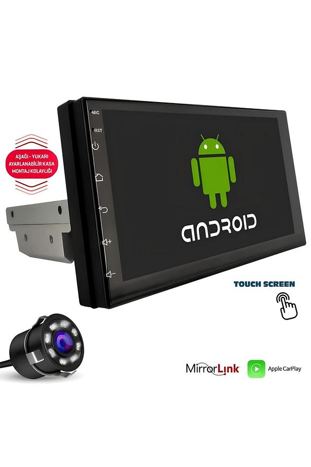 Android Double Teyp 7 Inç 2+32Gb Carplay Ayarlanabilir Kasa Vm-2023 - 1