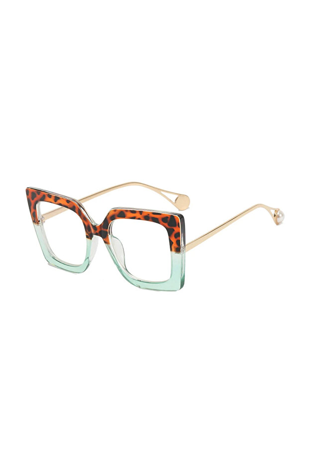 Drelina Leopard Blue Patterned Vintage & Retro Glasses