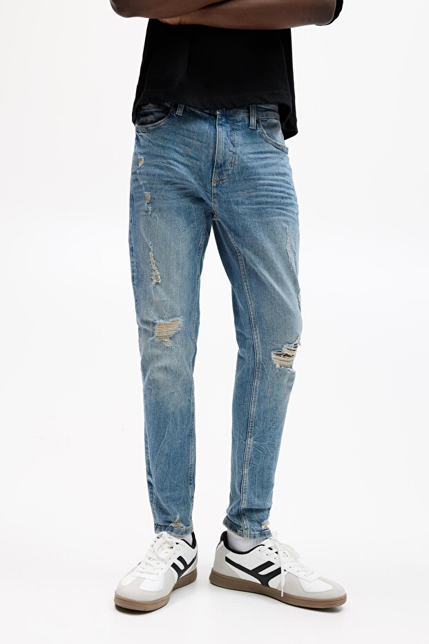 Yırtık skinny jean - 2
