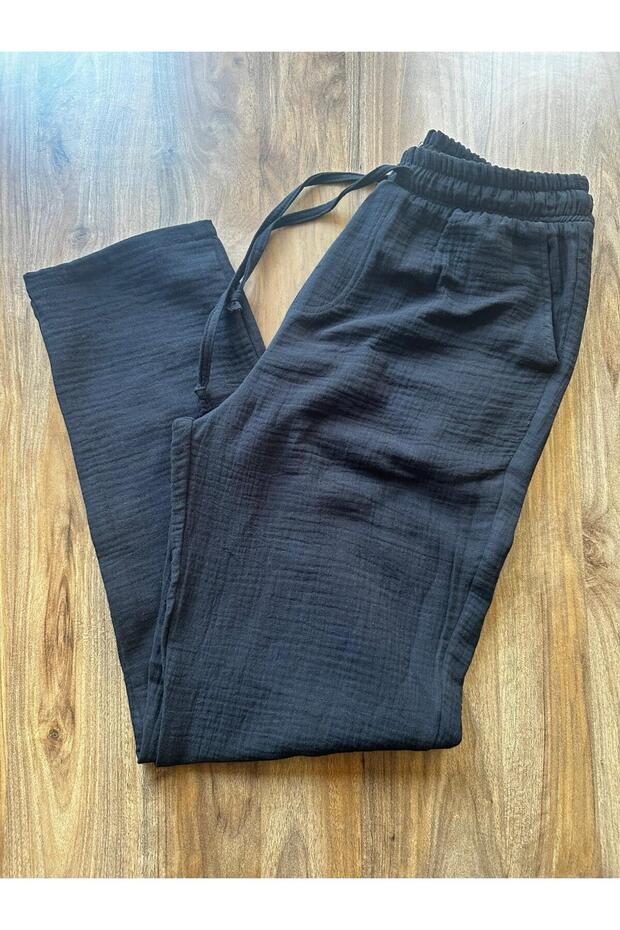 100% Cotton Pocket Muslin Fabric Natural Like Nothing Casual Comfortable Pajama Bottoms