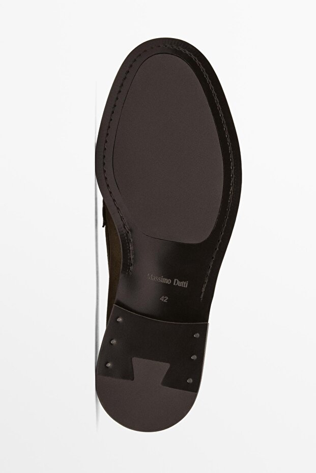 Bantlı kalın süet makosen - 6