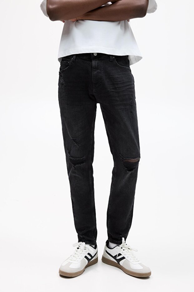 Yırtık skinny jean - 2