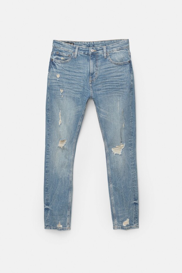 Yırtık skinny jean - 6