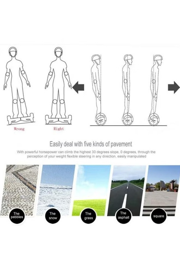 لوح تزلج كهربائي ذكي ذاتي التوازن - 5