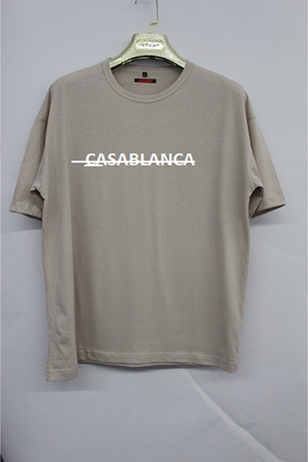 Oversize Casual Fit Casablanca on Printed Unisex Cotton T-Shirt