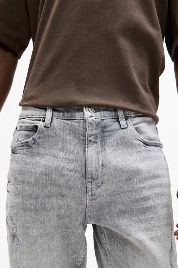 Yırtık skinny jean - 5