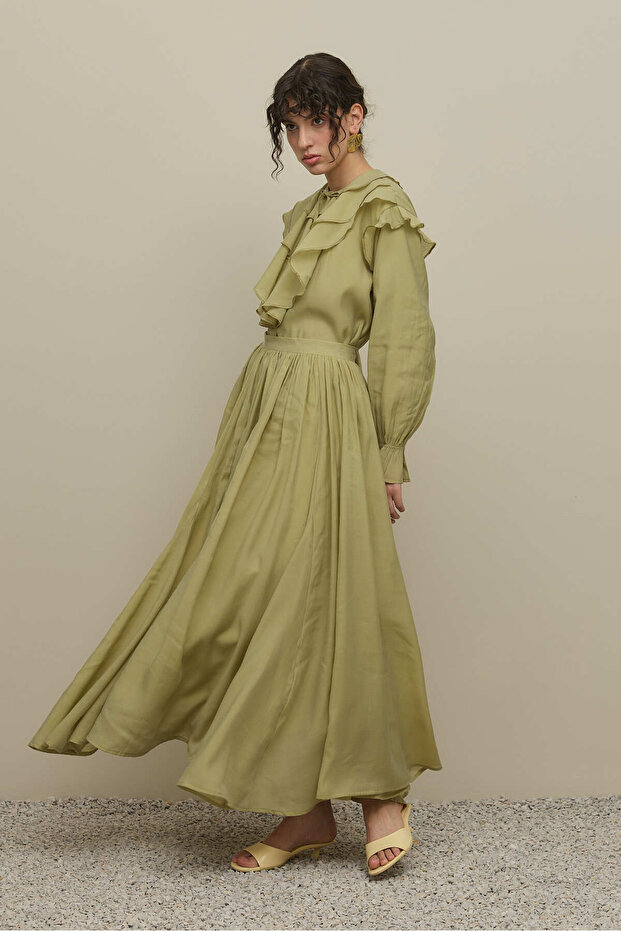 Çok Parçalı Maxi Etek Mint - 4