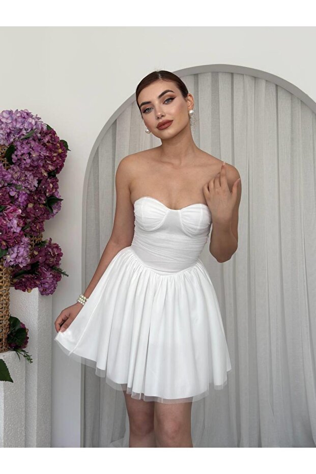 Xoxa Straplez Elbise - 3