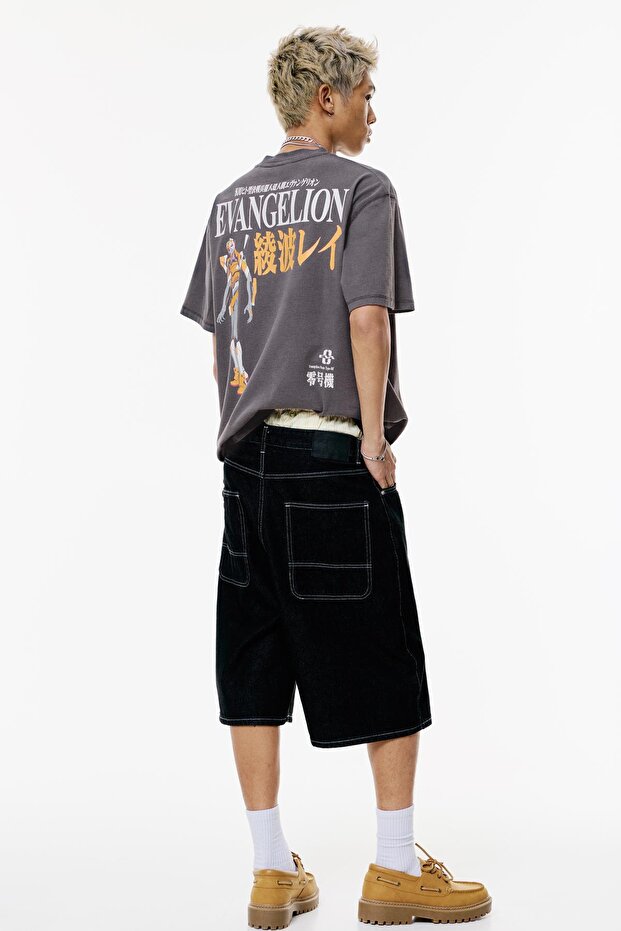 Evangelion lisanslı gri t-shirt - 4