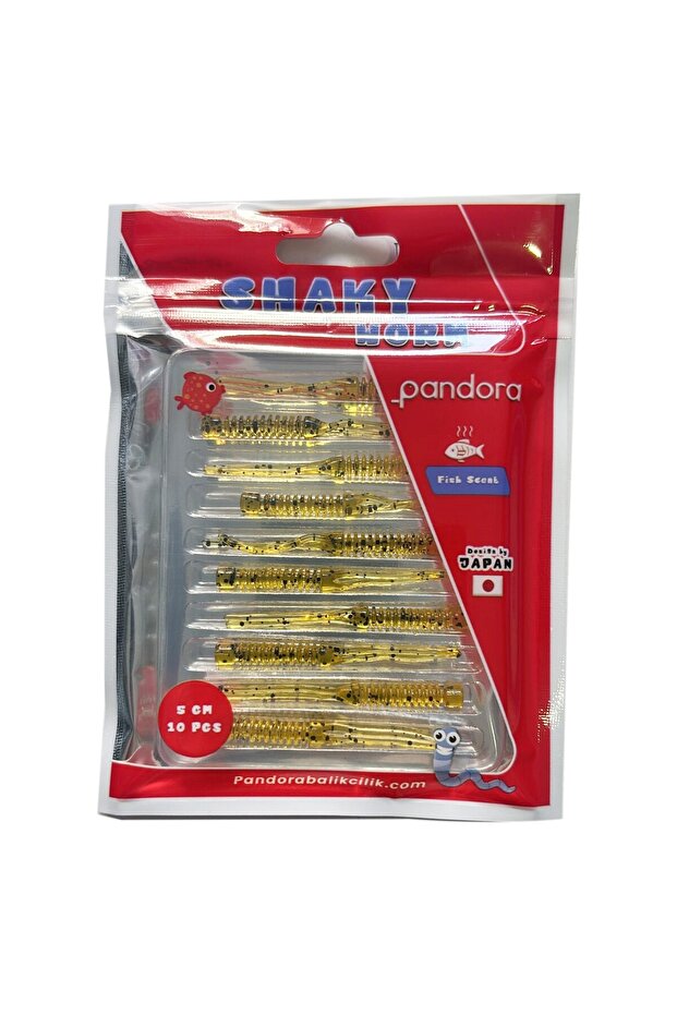 Shaky Worm 5cm 10 Adet LRF Silikonu - 1