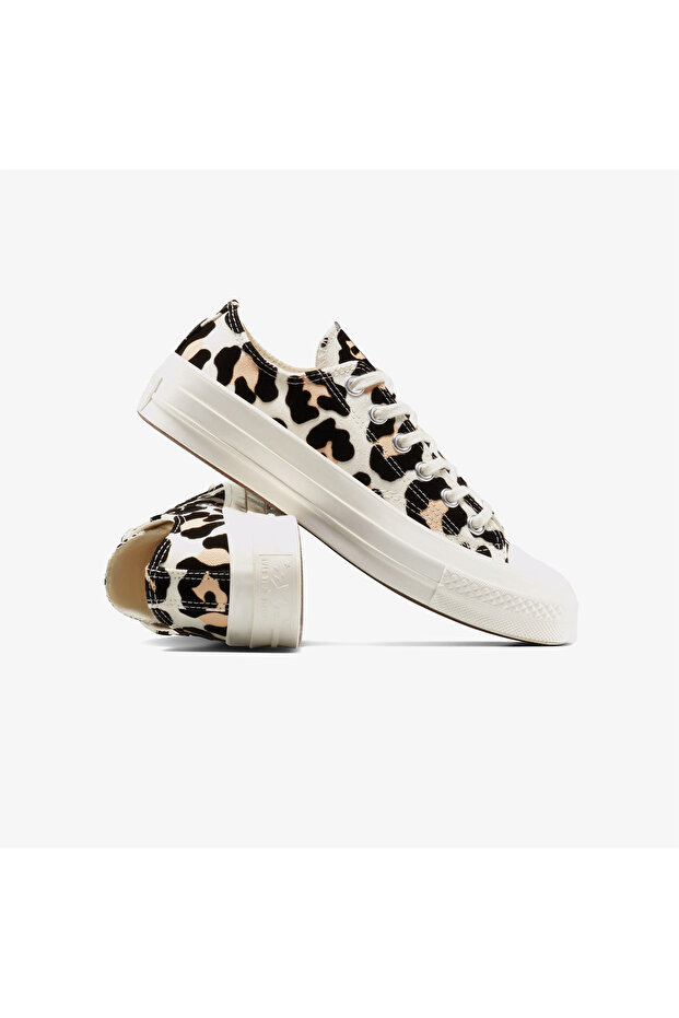 Chuck 70 Leopard Unisex Krem Sneaker - 5