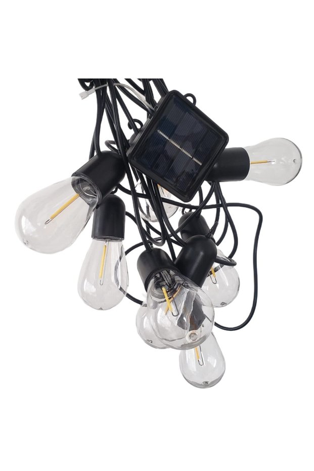 Solar-powered string light, warm light, 10 bulbs, 6.3 m