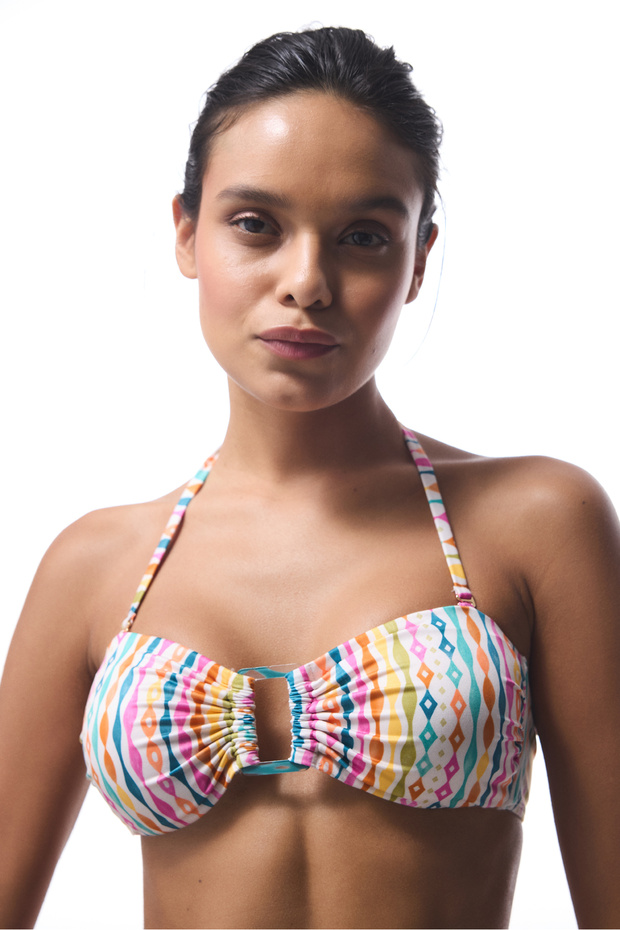 Ριγέ μπικίνι Mae Strapless - 1