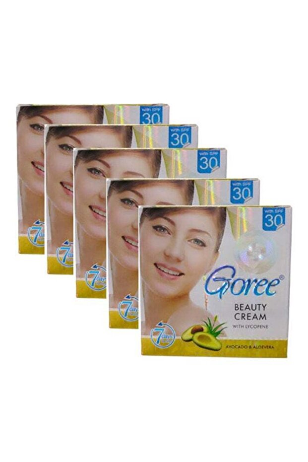 عبوة من 5 كريمات تجميل مع الليكوبين الأبيض 150 جرام