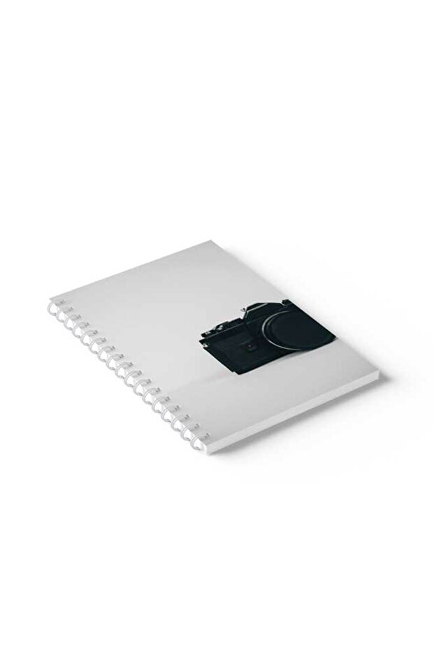 دفتر ملاحظات حلزوني مع غلافين أمامي وخلفي صلبين بتصميم كاميرا - 2