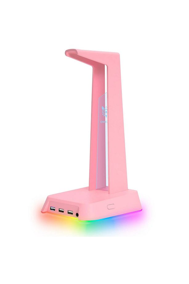ONIKUMA ST2 Gaming Kulaklık Stand | 3x USB 2.0 Hub + 3.5 mm AUX & 2 Modlu RGB Aydınlatma - 1