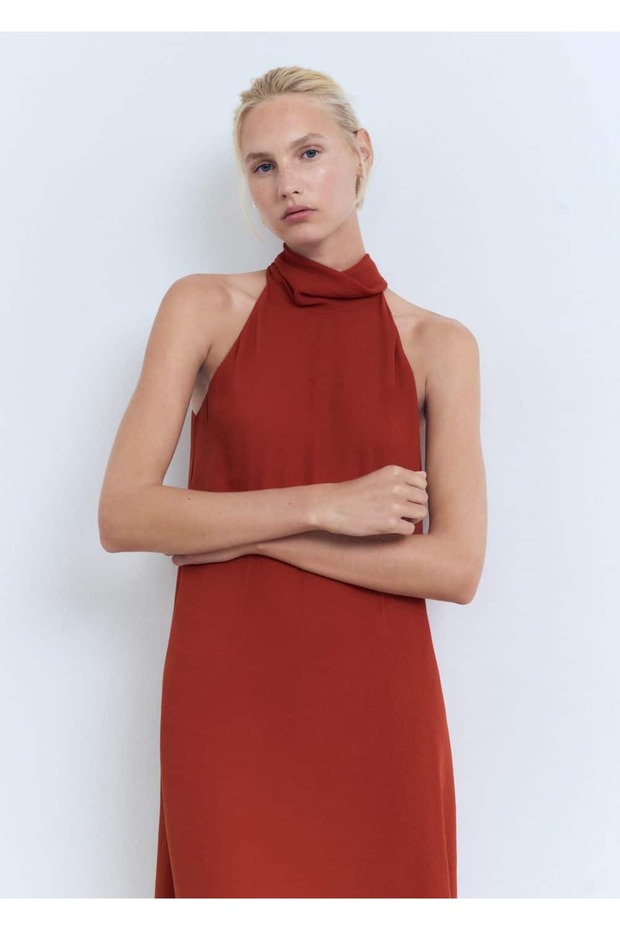 Long Dress with Halter Neck