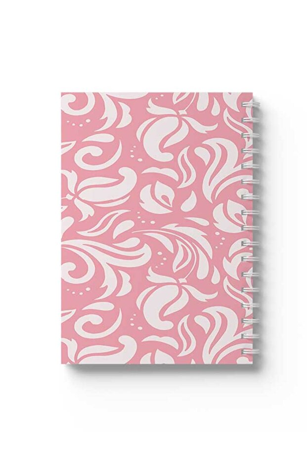 Spiral Notebook with Front and Back Hard Covers Featuring Shapes Design