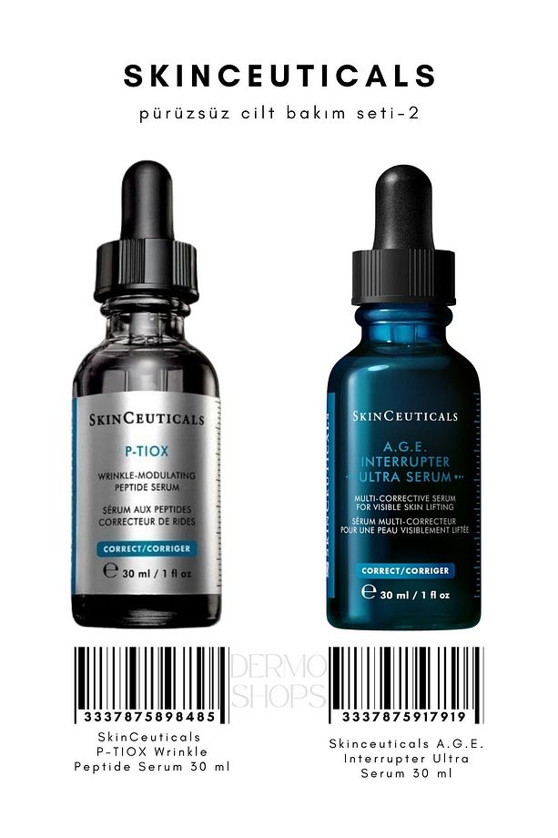 Prüzsüz Cilt Bakım Seti 2 | P-tiox Serum 30 ML & A.G.E. Interrupter Ultra Serum 30 ML DS - 1