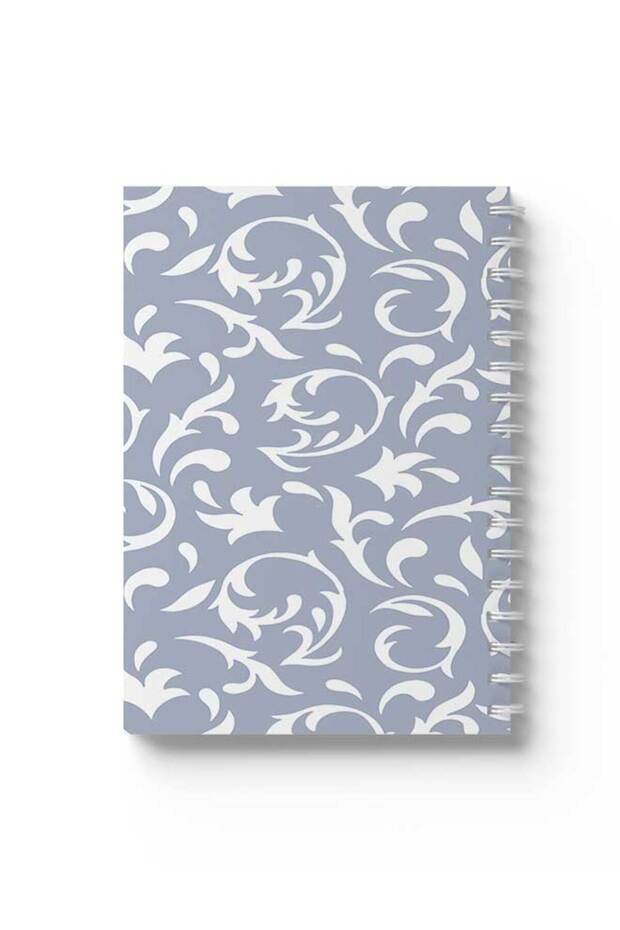 Spiral Notebook with Front and Back Hard Covers Featuring Shapes Design