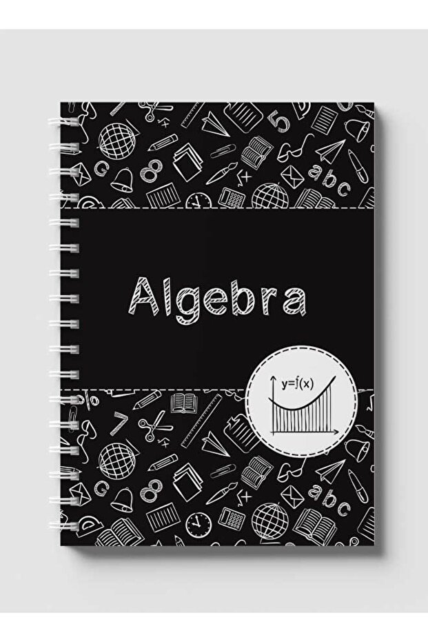 دفتر ملاحظات حلزوني مع غلافين أمامي وخلفي صلبين بتصميم الجبر
