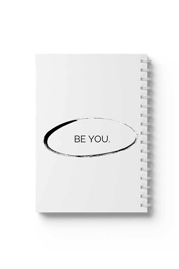 دفتر ملاحظات حلزوني مع غلافين أمامي وخلفي صلبين بتصميم Be You