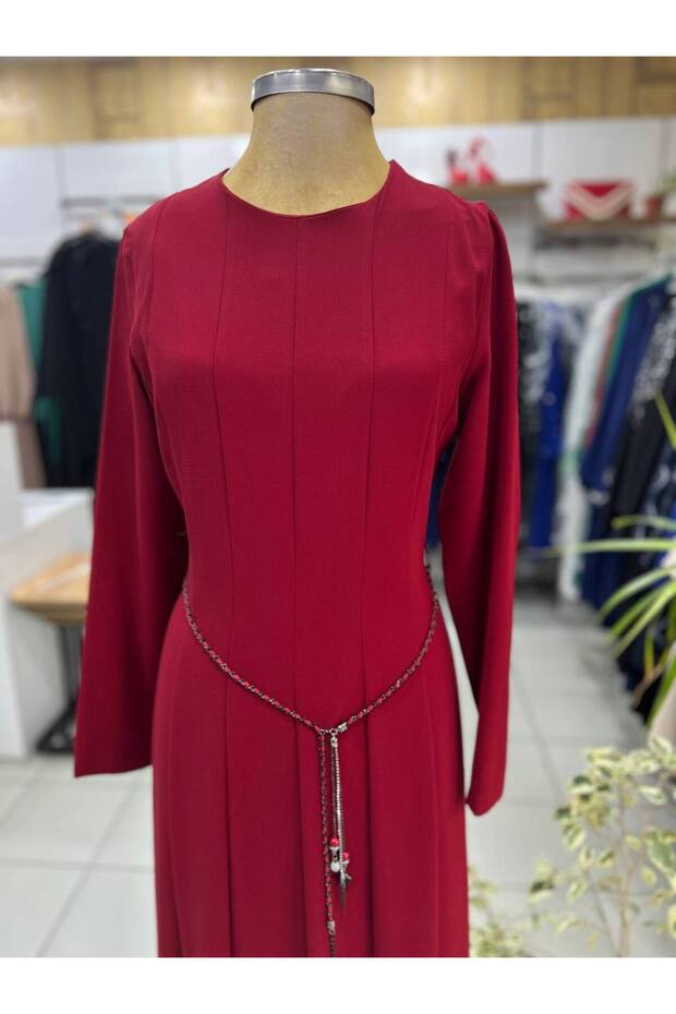 Parçalı Kloş Elbise - 1