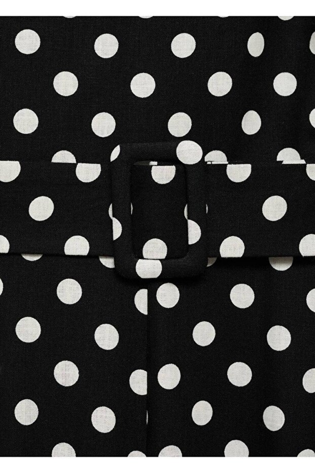 Puantiyeli kemerli tulum - 6