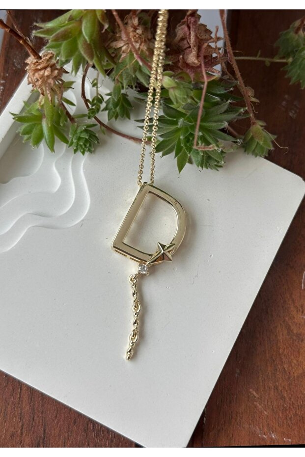 Alya Harf Kolye Uçurtma Model D Harfi - 1