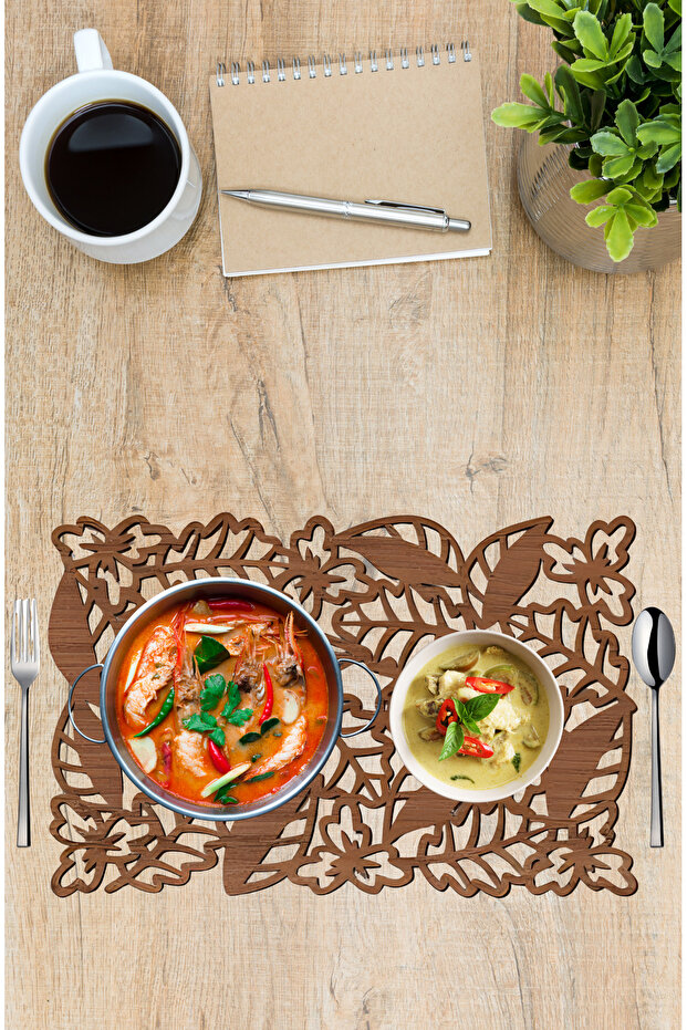 6-Piece Wooden Trivet | 20X30Cm Patterned Pot & Plate Mat | Quality Wood