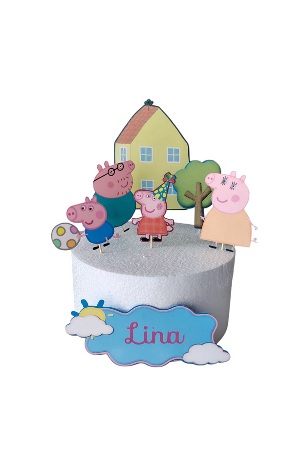 PEPPA PİG AİLE 2 CAKE TOPPER - 1