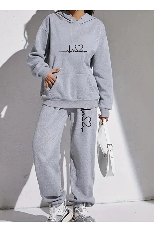 Women/Girl Winter Sweat Tracksuit Set