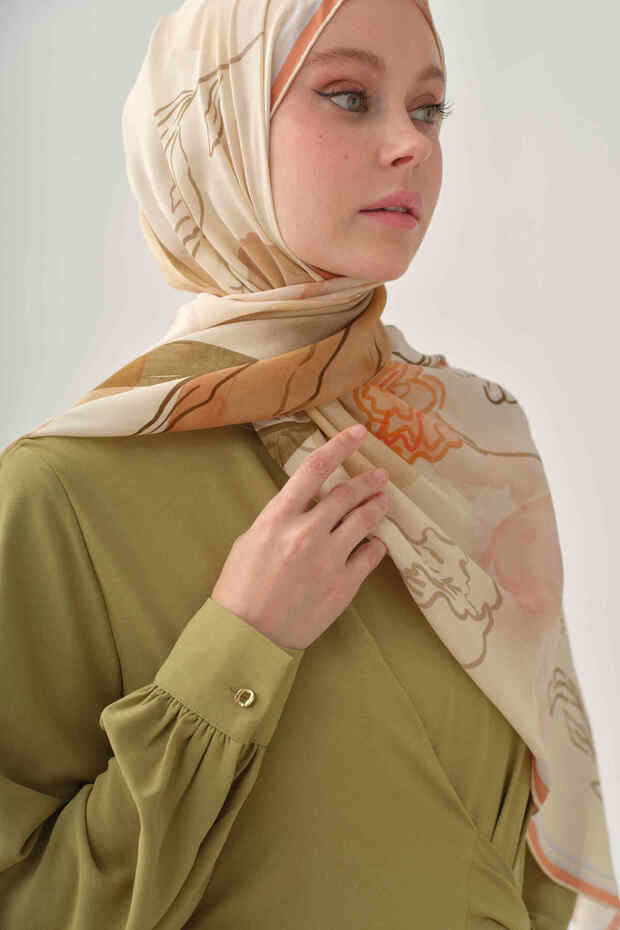 Bel Anvelop Bağlamalı Elbise - Olive - 6