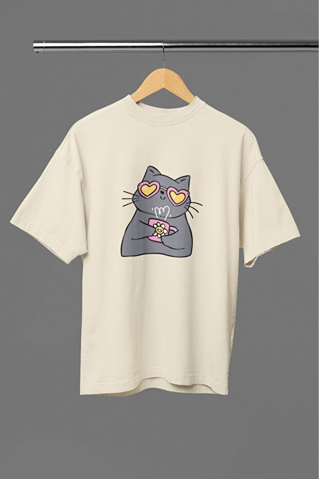 Men/Women Cat9 Transfer Printed Round Neck Short Sleeve T-Shirt