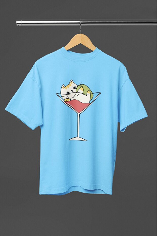 Men/Women Cat10 Transfer Printed Round Neck Short Sleeve T-Shirt