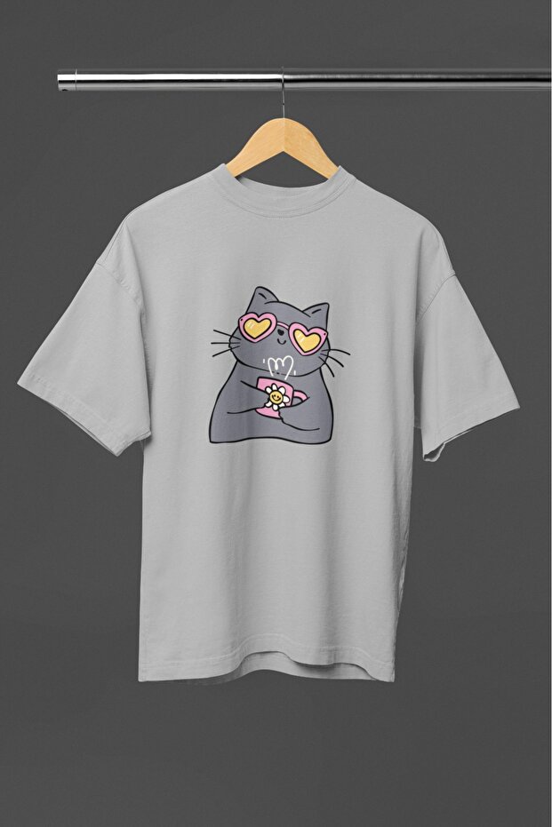 Men/Women Cat9 Transfer Printed Round Neck Short Sleeve T-Shirt