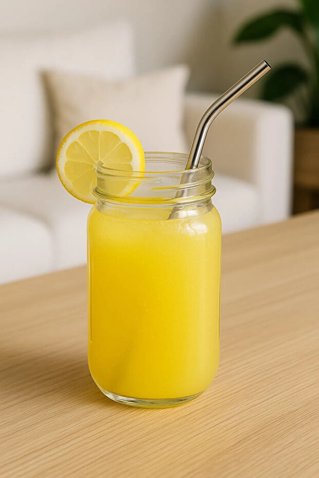 Çelik Pipet Paslanmaz Çelik Metal Meşrubat Pipeti Ve Pipet Temizleme Fırçası Seti 5 Parça - 2