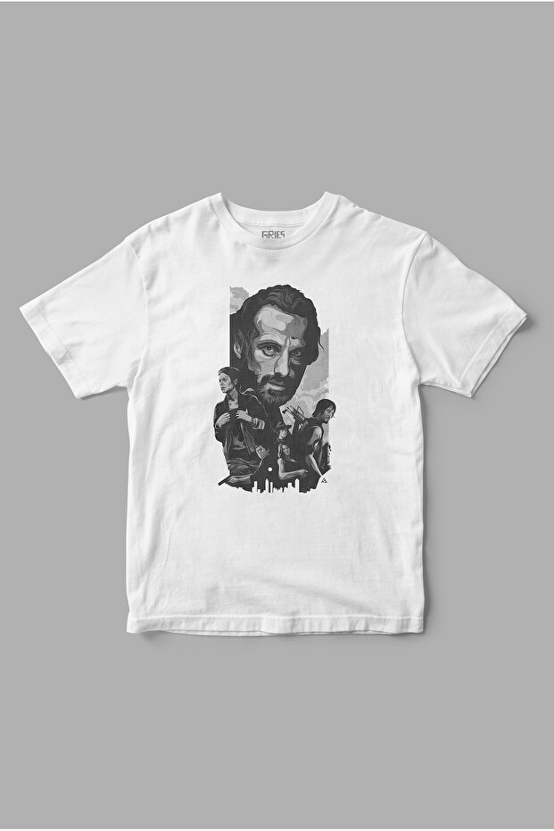 Team Rick" Rick Grimes The Walking Dead TWD Printed T-Shirt