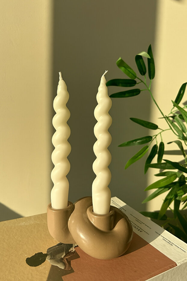 İki Oluklu Düğüm Şamdan & Mumluk - 1