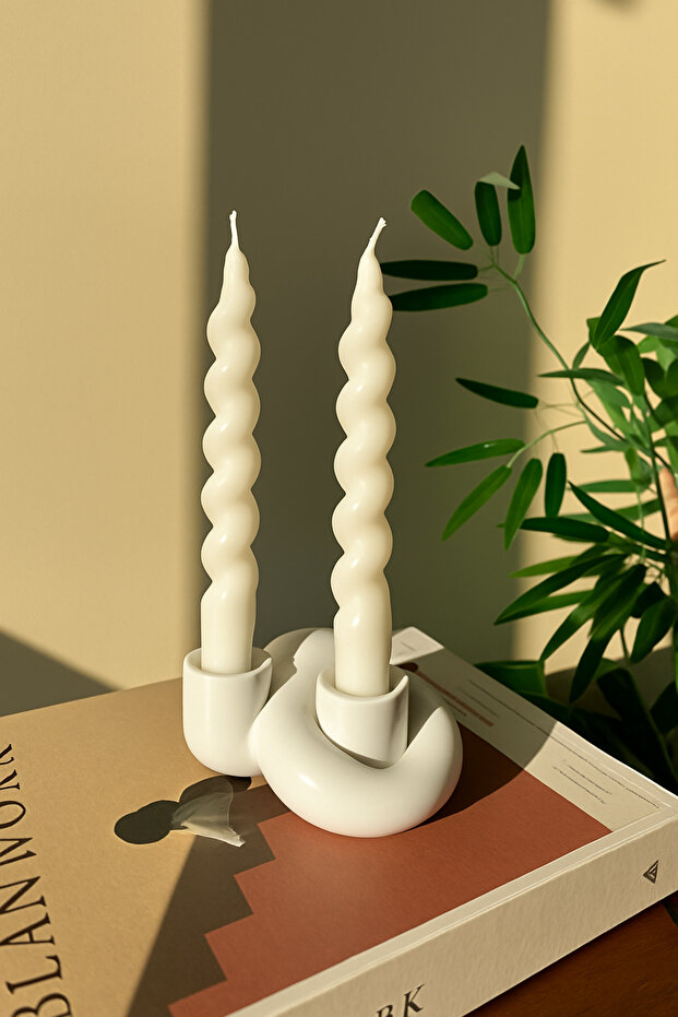 İki Oluklu Düğüm Şamdan & Mumluk - 1