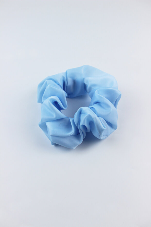 Satin Fabric Rubber Buckle Bagel Buckle - Baby Blue