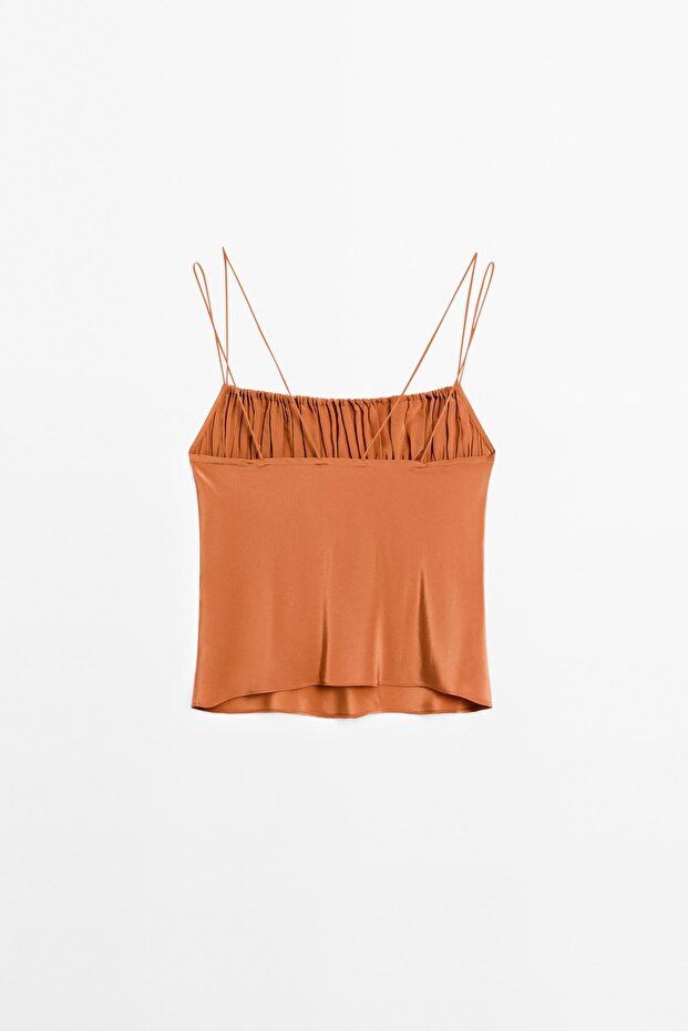 Drape detaylı dökümlü top - 8