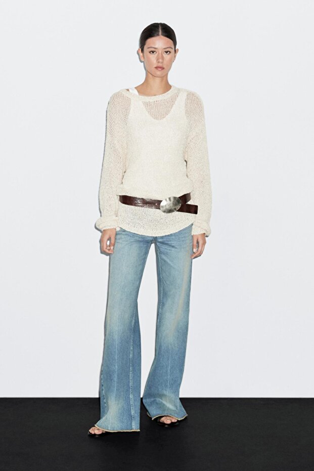 Ajurlu oversize kazak - 1