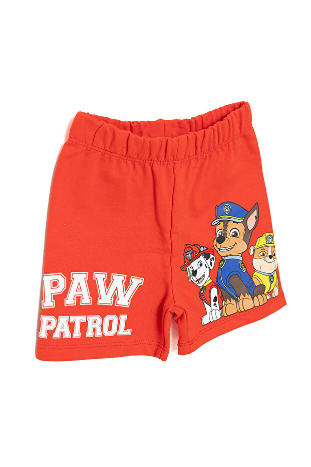 PAW Patrol - Erkek Bebek Şort Reçme Paça Kırmızı - 3
