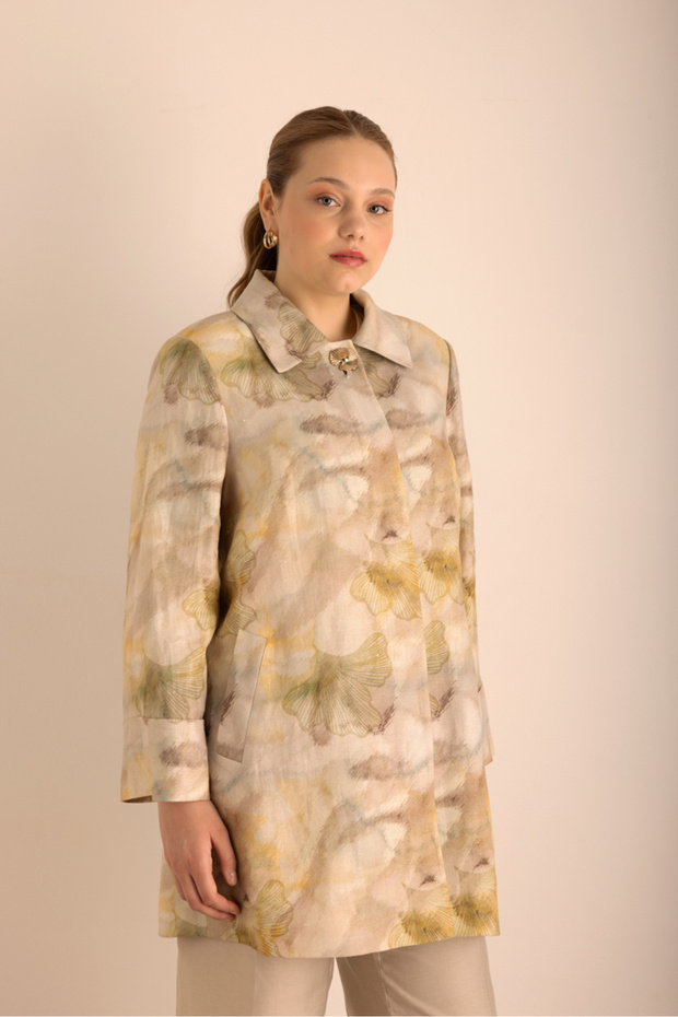 Desenli Keten Kap - 6